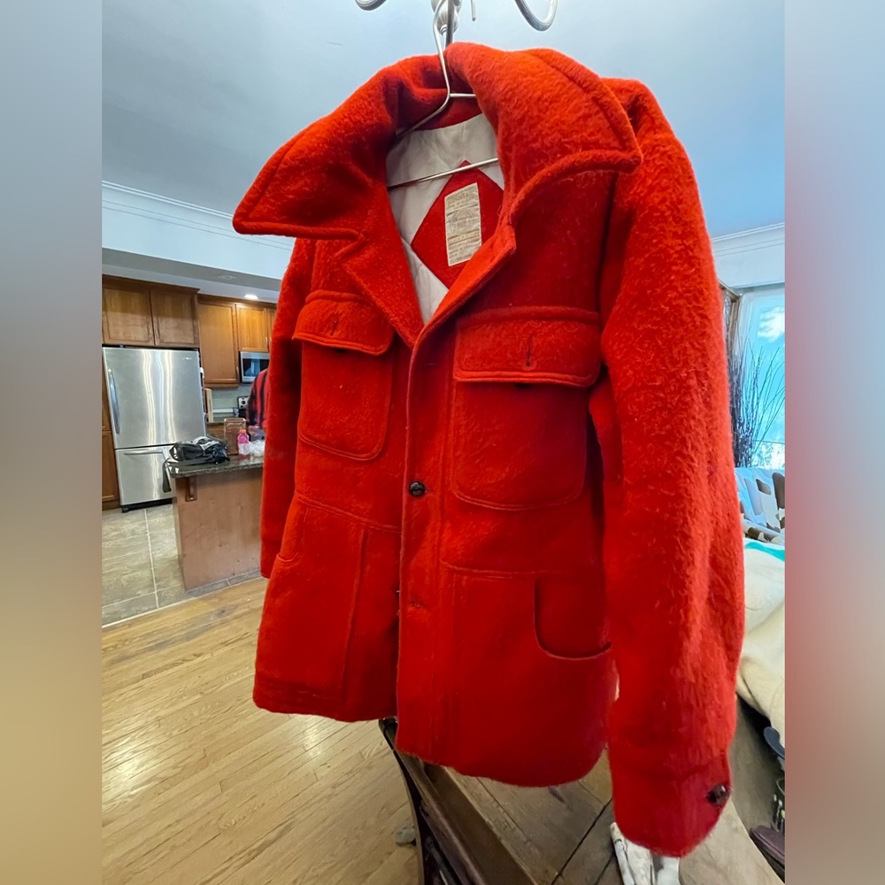Hudson Bay red wool coat